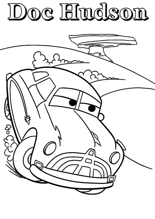 Plansa de colorat cu Cars pixar 165 74